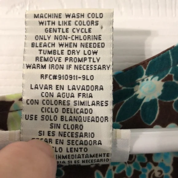 Size 24 dress blue and teal on a chocolate background - Picture 4 of 4